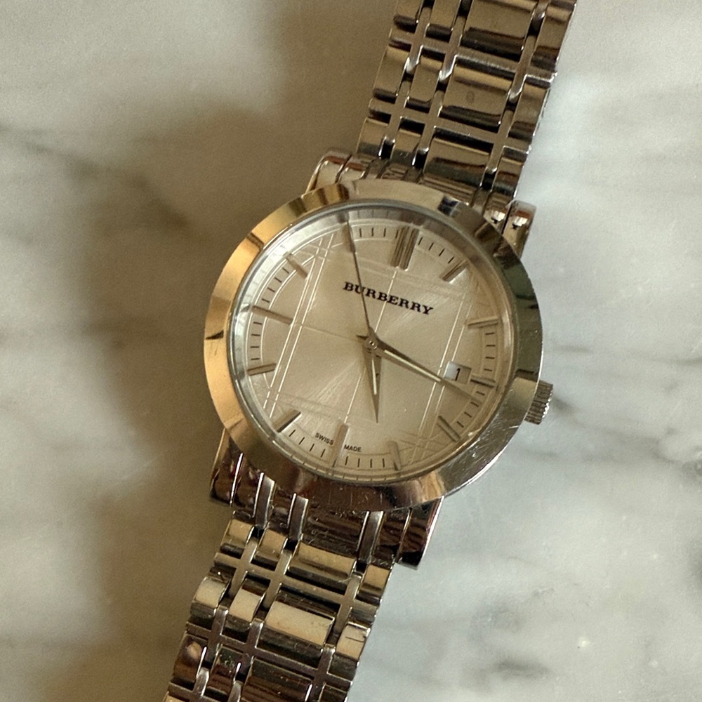 Burberry Heritage Stainless Steel Plaid Bracelet Watch